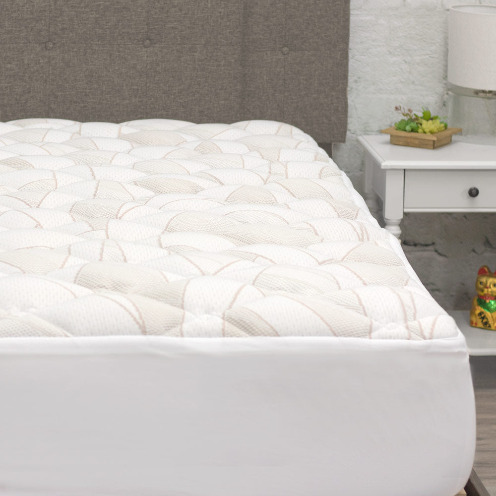 Copper Infused Mattress Pad with Fitted Skirt