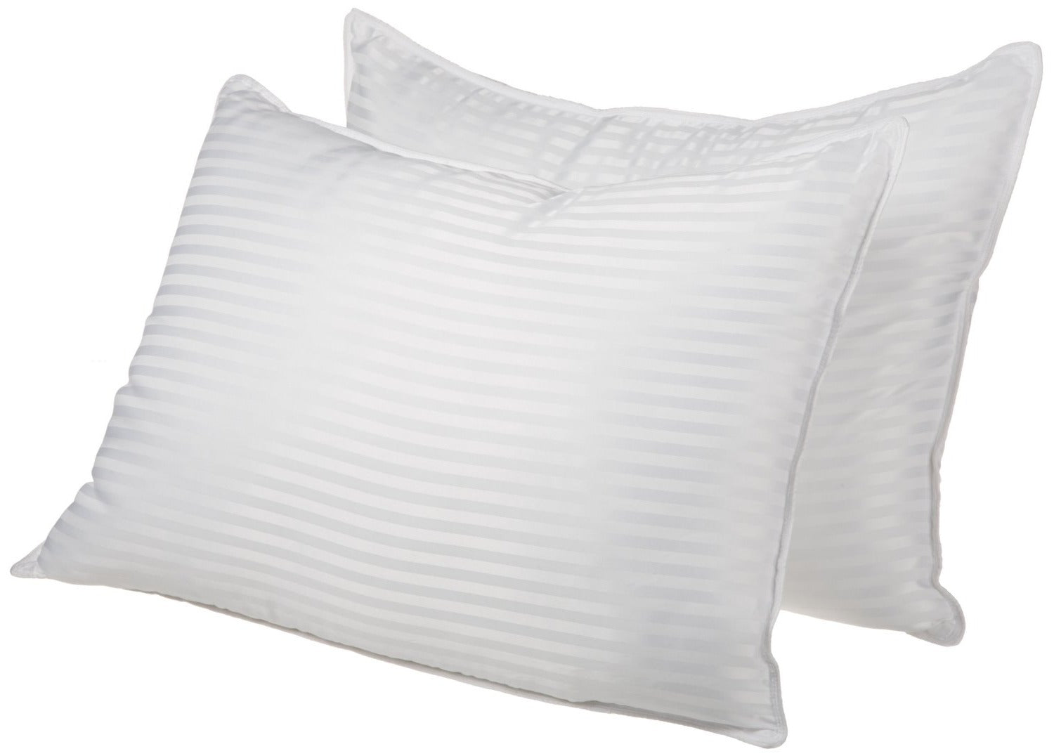 eLuxury Medium Density Down Alternative Striped Pillows, Set of 2