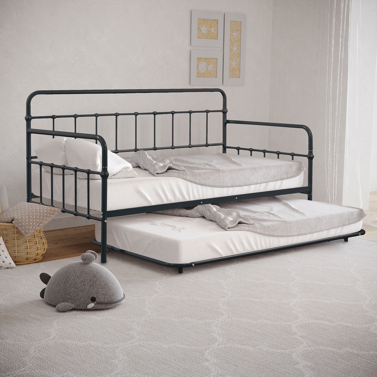 eLuxury Fira Day Bed, White