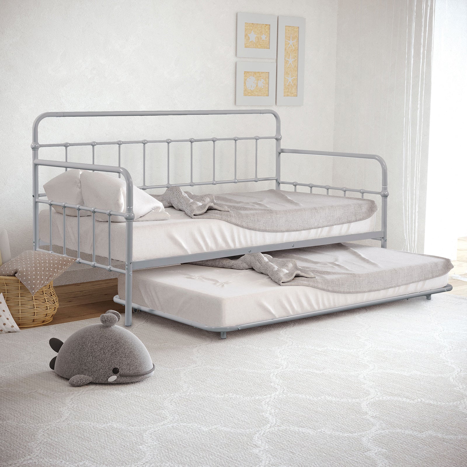 eLuxury Fira Day Bed, White