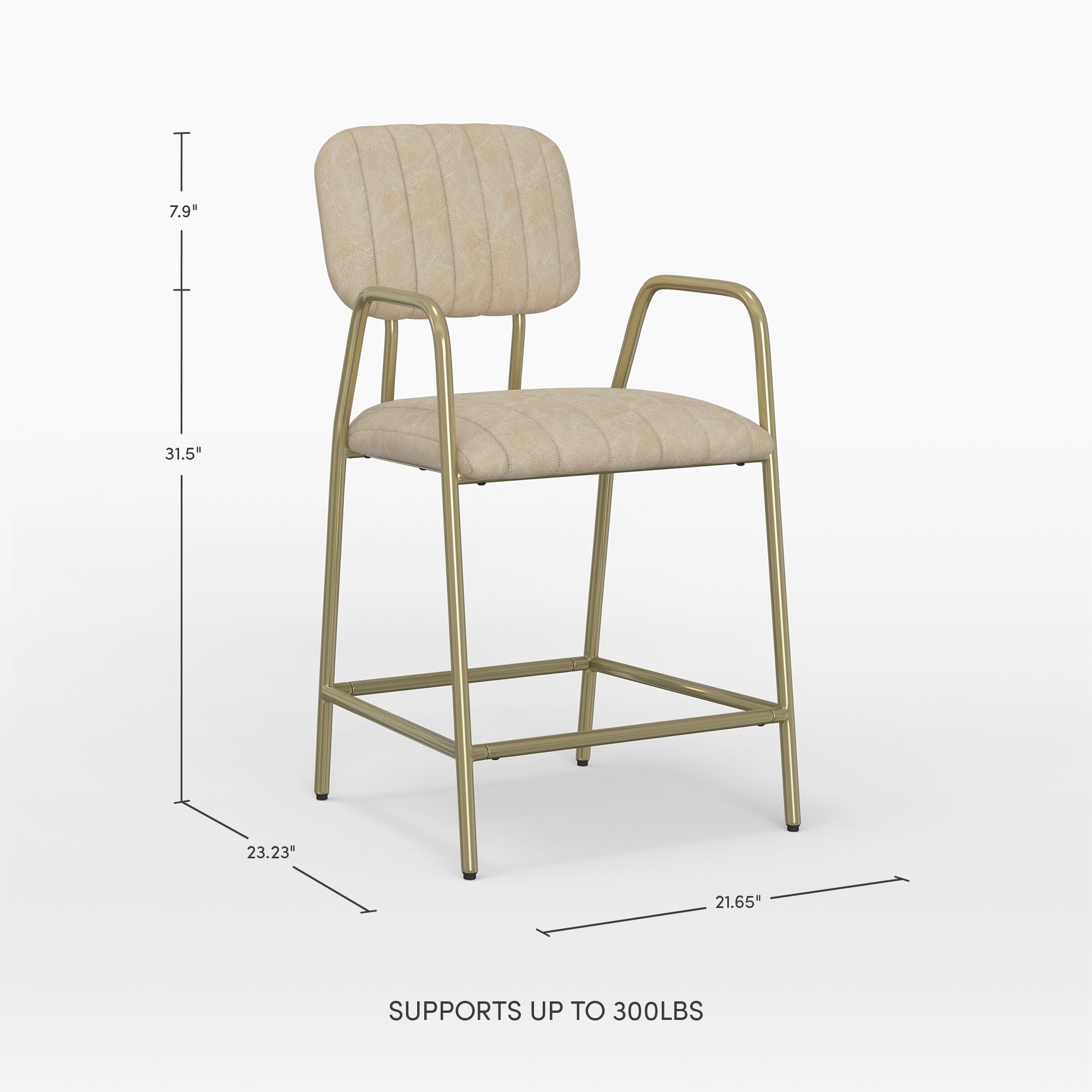 Leather counter height online bar stools